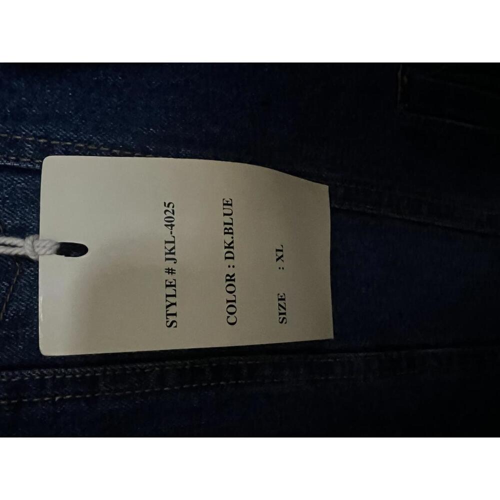 Long Denim Button-Up Trench\Dress with Distressed Details - Picture 4 of 4